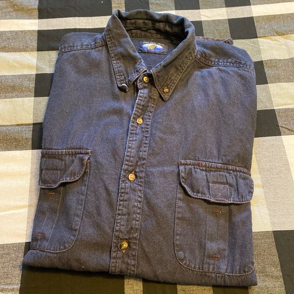 FALCON BAY men’s long sleeve purple shirt/ 1X - Picture 4 of 10